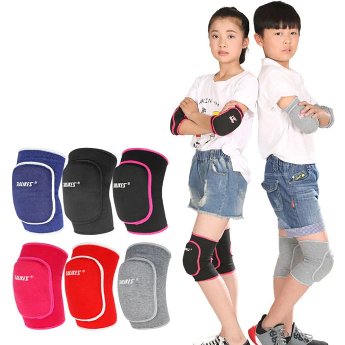 Pair of Kids Thick Sponge Knee Pads For Sports And Gym