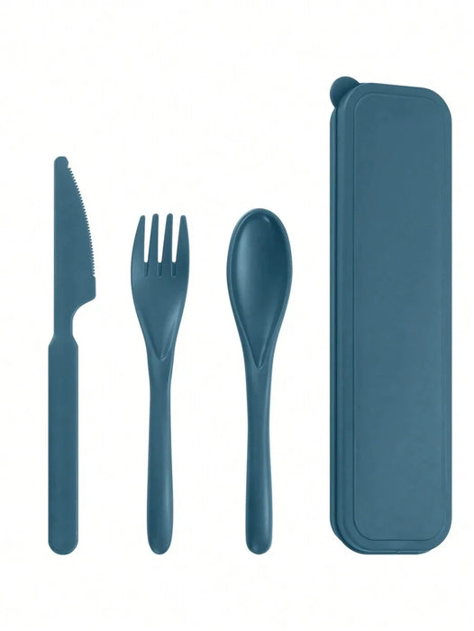 Reusable Cutlery Set For School Outdoor Camping Office 1 Piece Plastic Knife Fork & Spoon