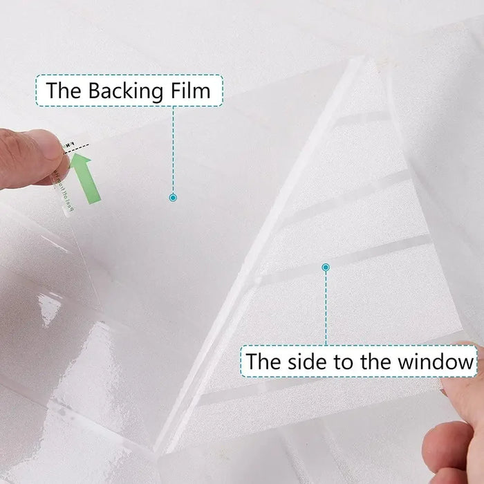 Frosted Window Film For Privacy & Decor - Non-Adhesive Heat & Uv Resistant