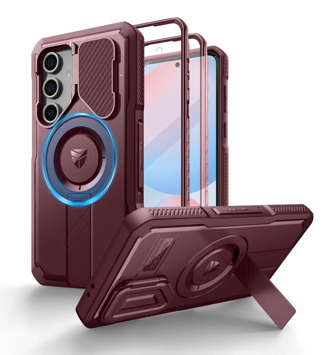 For Samsung Galaxy S24 Fe Magnetic Rugged Shockproof Protective Case With Camera Case & Built-In Screen Protector
