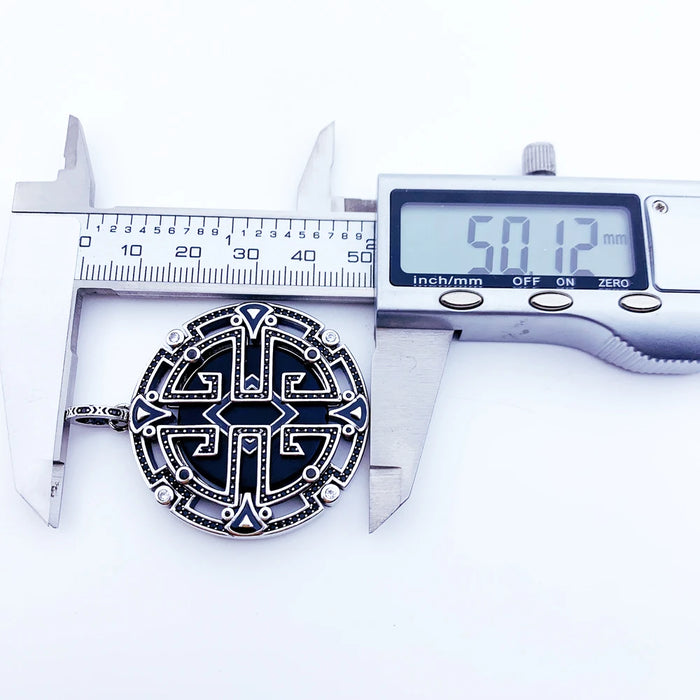 925 Sterling Silver Geometric Asian Pendant 2022 Summer Collection Ethnic Fine Jewelry For Women