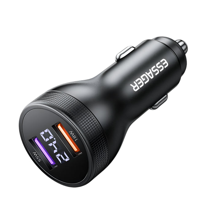 73W Usb C Car Charger Quick Charge 4.0 Pd3.0 Fast Charging Adapter For Iphone16 15 Macbook Xiaomi Laptop Digital Dispaly