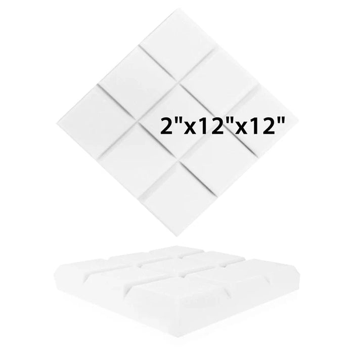 6 / 12 / 24 Pieces White Acoustic Foam Panels For Soundproofing Home Studio Treatment