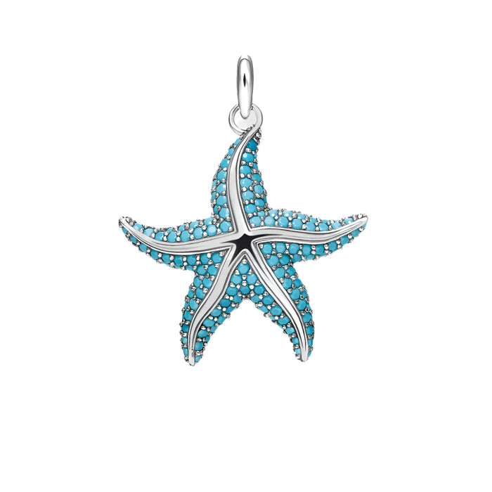 925 Sterling Silver Deep Sea Blue Oceanstar Pendant Gift For Women & Men