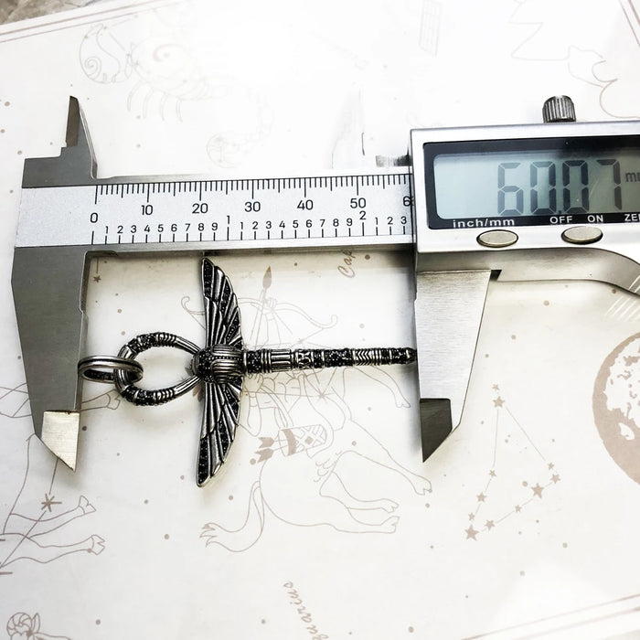 925 Sterling Silver Ankh Cross Pendant With Scarab Ethnic Jewelry For Men & Women