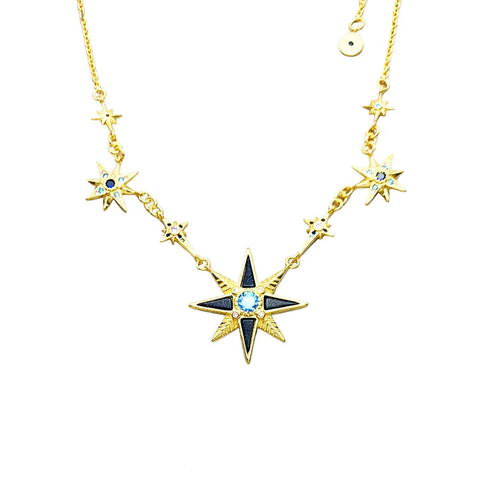 925 Sterling Silver Vintage Gold Link Necklace Cosmic Fine Jewelry Women