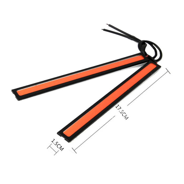 Ultra Thin Led Car Cob Drl Lights Superbright Low Consumption 12V Universal