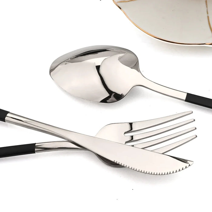 24 Piece Stainless Steel Cutlery Set For Western Dining