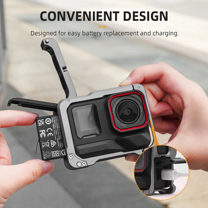 Aluminum Frame Cage For Insta360 Ace Pro / Insta360 Ace Pro 2 Camera Protective Frame Housing Cage Shell Quick Release Mount