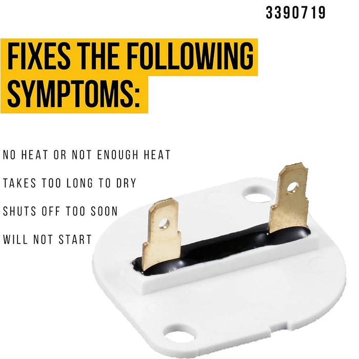 3390719 Dryer Thermal Fuse Compatible With Whirlpool & Kenmore Dryers Ps11741444 Ap3133489 688841 690198 279650 3389639