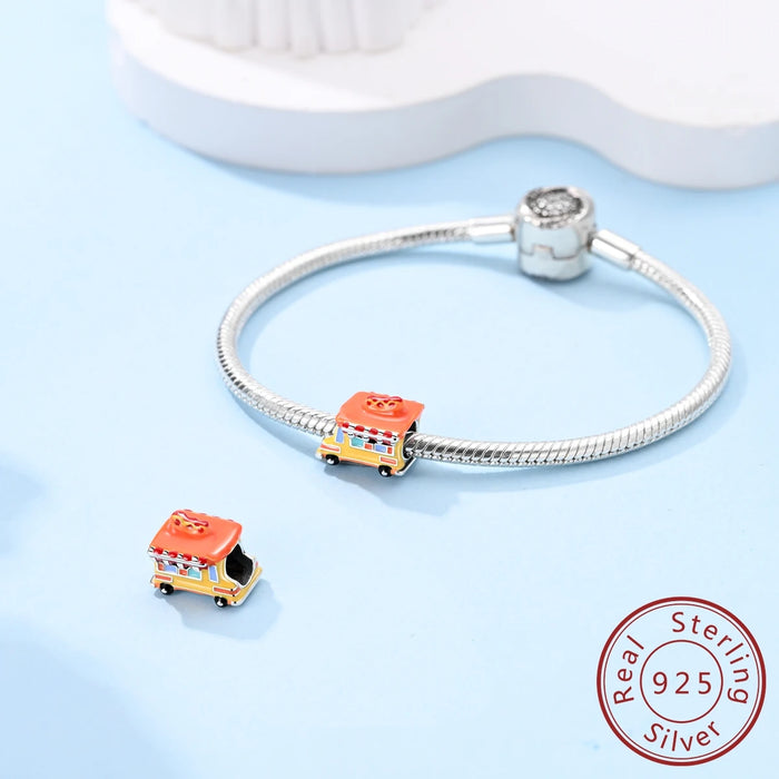 925 Sterling Silver Hot Dog Balloon Charms Fits Bracelets & Necklaces