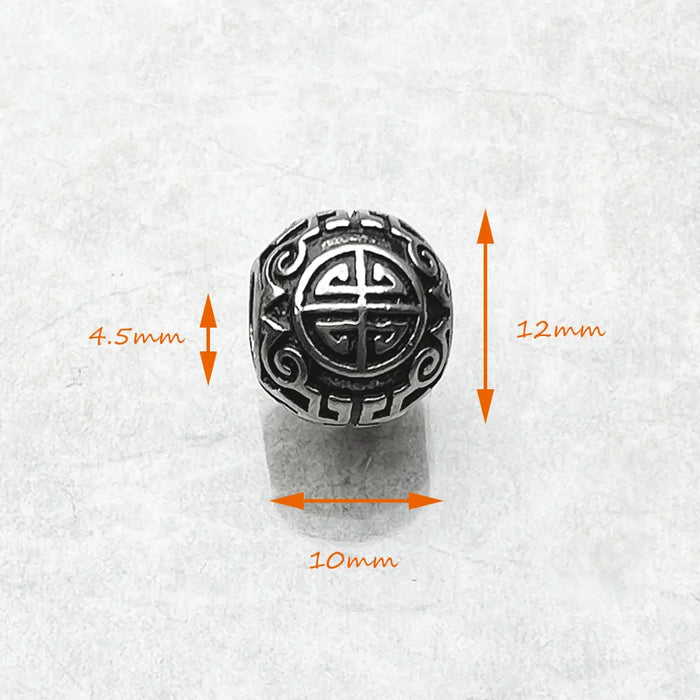 925 Sterling Silver Ethno Black Beads Great Blessing Charm For Women And Men