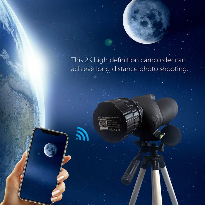 2K 4Mp Mirror Camera Wifi Electronic Optical Eyepiece Telescope Camera 25Mm-50Mm Optical Telescopes Camera For Astrophotography