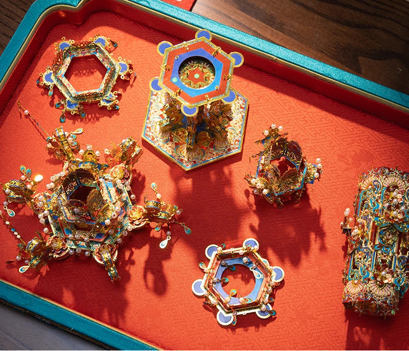 Kingfisher Palace Lantern 3D Metal Puzzle Kit Fun Family Craft