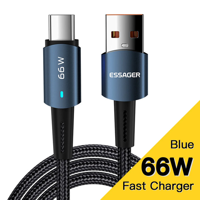 6A Usb Type C Cable Pd 66W Super Flash Charging For Xiaomi 14 13 Redmi Note Oneplus Honor Huawei Mate 40 50 60 P50 P60