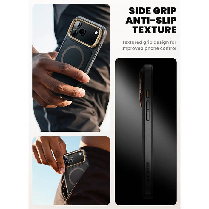 For Iphone 17 Pro 6.3 Inch 2025 Flip Full-Body Heavy Duty Magnetic Phone Case With Tempered Glass Screen Protector