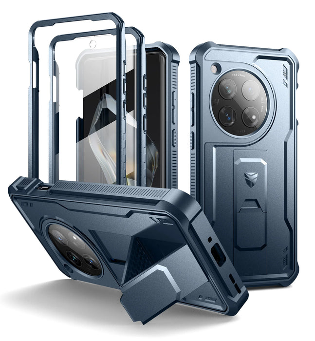 For Oneplus 12 5G 2024 Full Body Bumper Military Grade Armor Shockproof Shell Case Bracket With Built In Screen Protector
