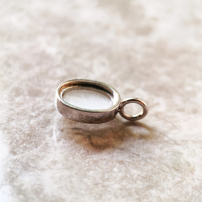 925 Sterling Silver White Oval Opal Pendant Fashion Jewelry For Women