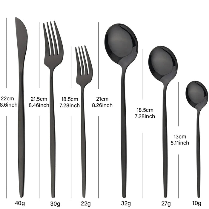 36 Piece Stainless Steel Flatware Set For Elegant Dining