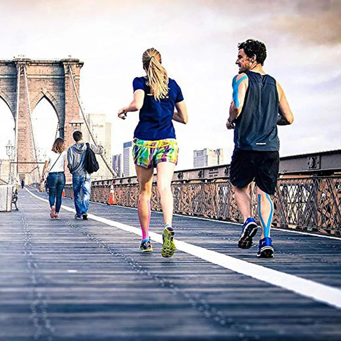 2 Kinesiology Tape Breathable Waterproof Athletic Recovery Tape For Knee Pain Relief