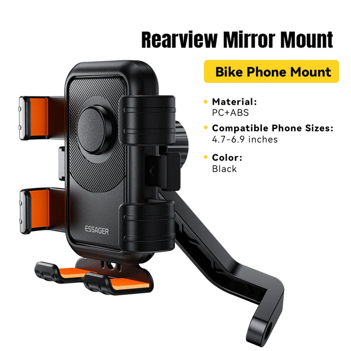 Motorcycle Bike Phone Mount 360°Rotatable Phone Holder For Mountain Bike Motorcycle Non-Slip Stand For 4.7-6.9Inch Phone