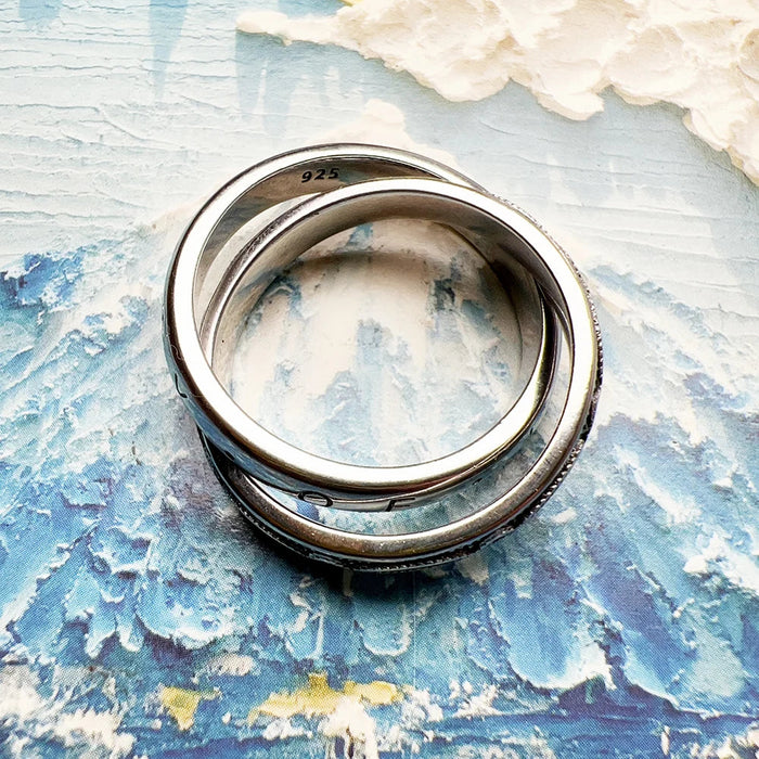 925 Sterling Silver Vintage Infinity Love Ring