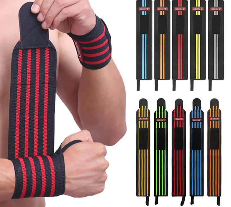 Pair of Professional Wrist Wraps For Strength Training Heavy Duty With Thumb Loop
