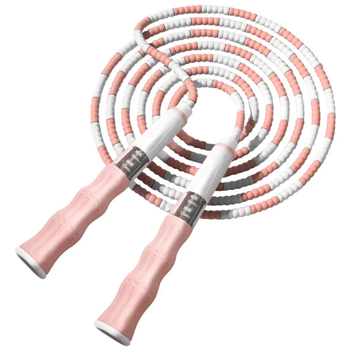 2.8M Jump Rope For Adults & Kids Soft Beaded No Tangle Segmented Fitness Rope