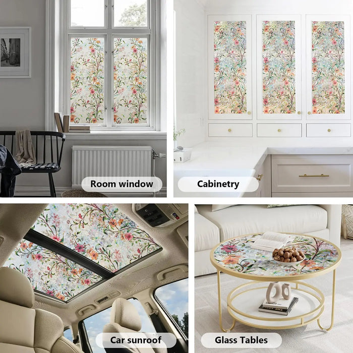 Stained Glass Window Film - Privacy & Uv Protection For Glass Doors & Windows