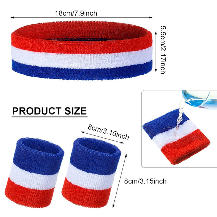Men Sweat Band Set Ideal For Sports & Workouts
