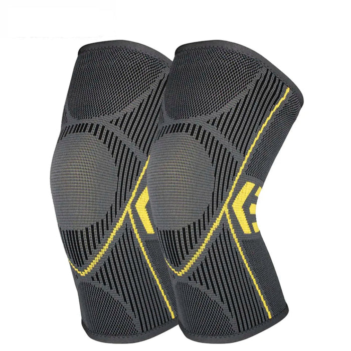 Pair of Breathable Compression Knee Support Sleeve Gym & Sports Protector