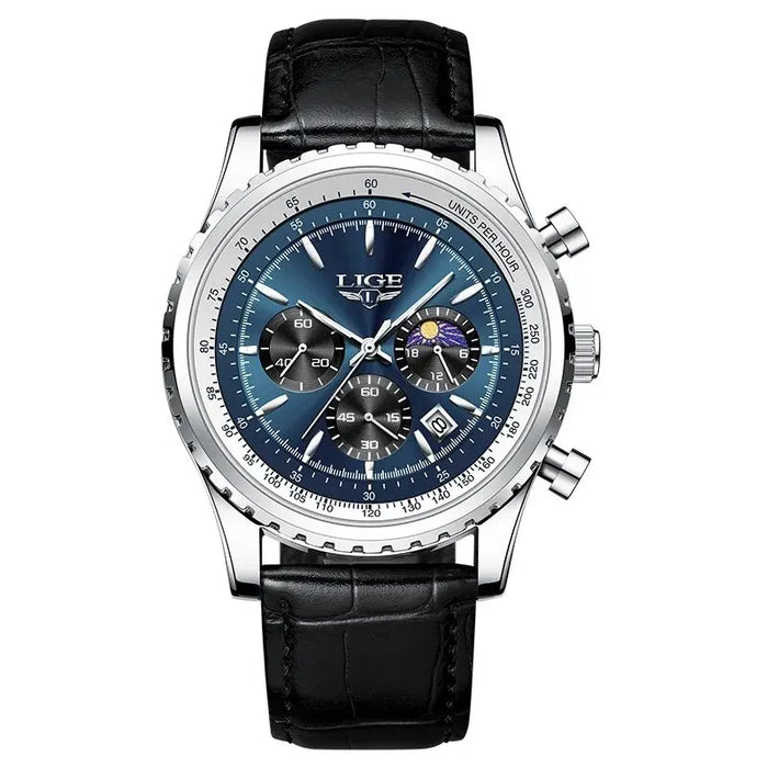 Luxury Mens Quartz Watch with Date and Chronograph