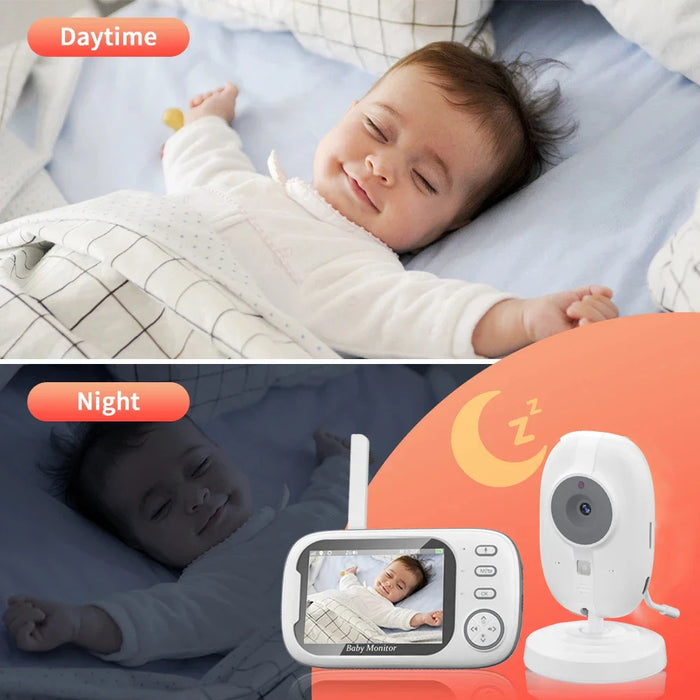 3.5 Wireless Baby Monitor With Night Vision & Temperature Monitoring