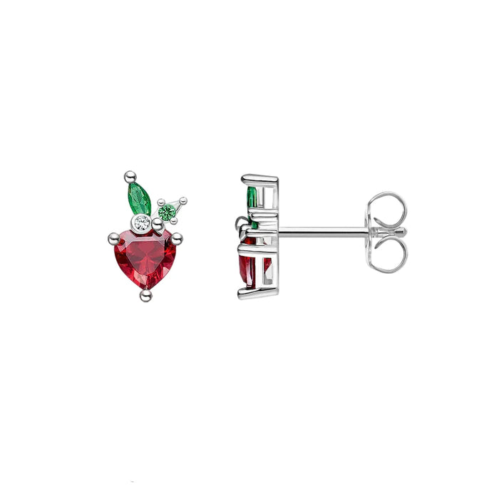 925 Sterling Silver Strawberry Stud Earrings 2022 Summer Gift