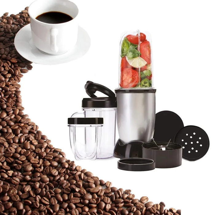 2 Pack 16Oz Tall Cups With Cross And Flat Blade Combo Compatible With Magic Bullet Blender Juicer 250W Mb-1001