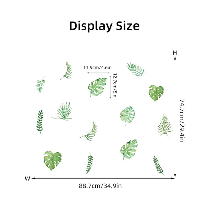 Colourful Leaf Wall Stickers For Home Decor