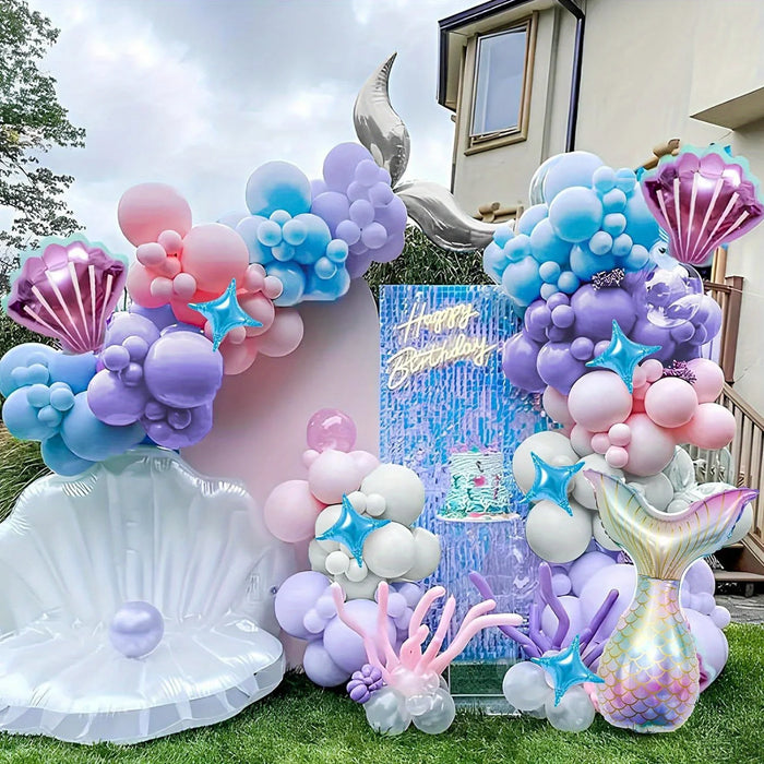 Mermaid Birthday Party Decoration - Suitable For Mermaid Theme Birthday Party Theme Activities Held Anniversary Decoration