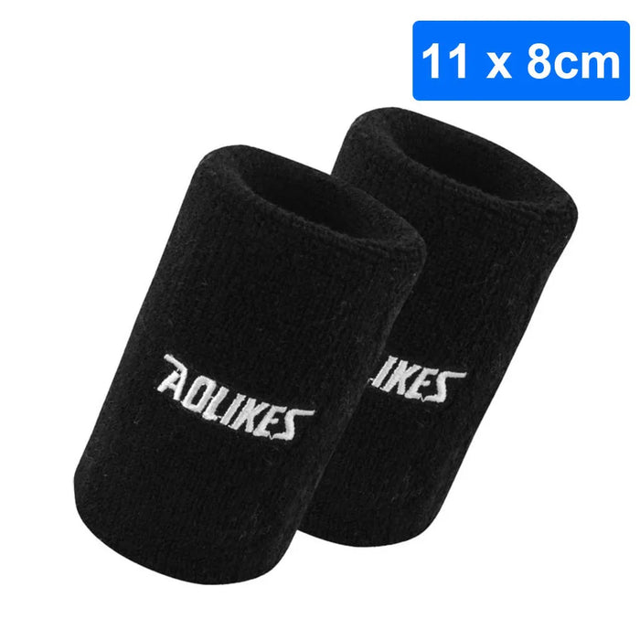 Pair of Moisture Wicking Sports Wristbands For Men & Women Tennis Basketball Running