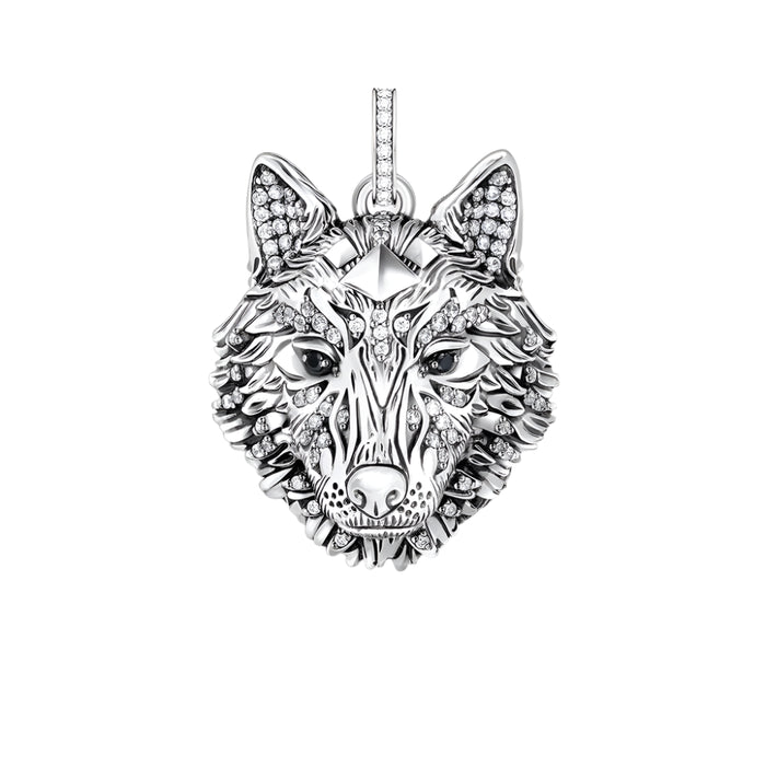 925 Sterling Silver Rebel Wolf Pendant Fine Jewelry For Men & Women