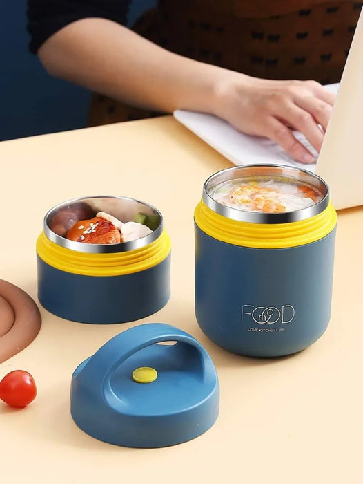 Small Stainless Steel Lunch Box With Double Layer Design And Handle Perfect For Students And As A Christmas Gift