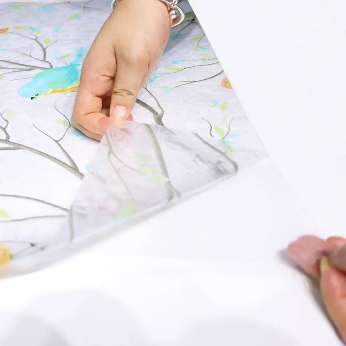 Stained Glass Hummingbird Window Film - Privacy & Decor