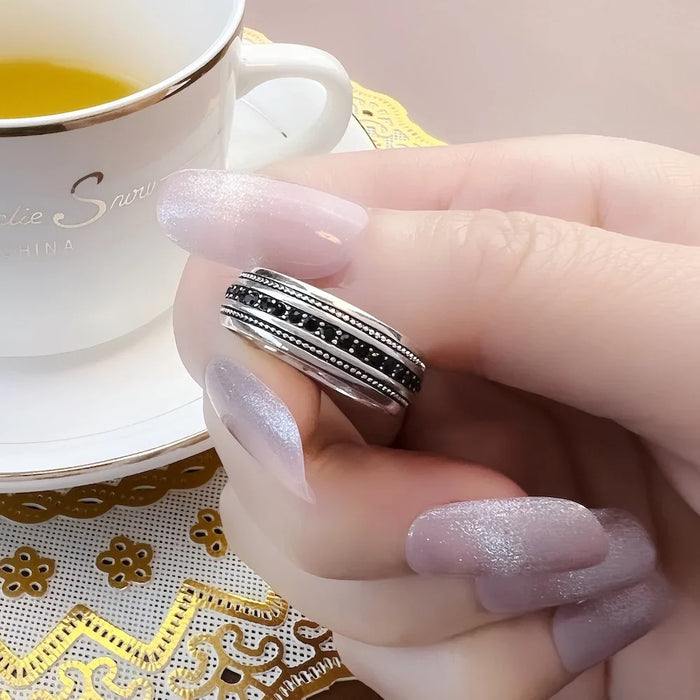 925 Sterling Silver Vintage Cz Lane Ring Men & Women Fine Jewelry