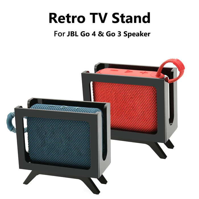 Speaker Storage Stand For Jbl Go 4 & Go 3 Speaker Retro Desktop Bracket Anti-Slip Tabletop Holder Bookshelf Speaker Stands