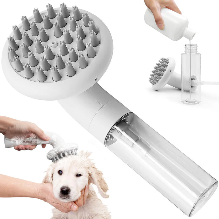 3 In 1 Dog Bath Brush Soft Silicone Grooming Massage