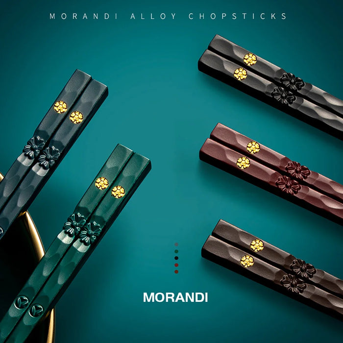 5 Pairs Reusable Korean Chopsticks Non Slip & Washable