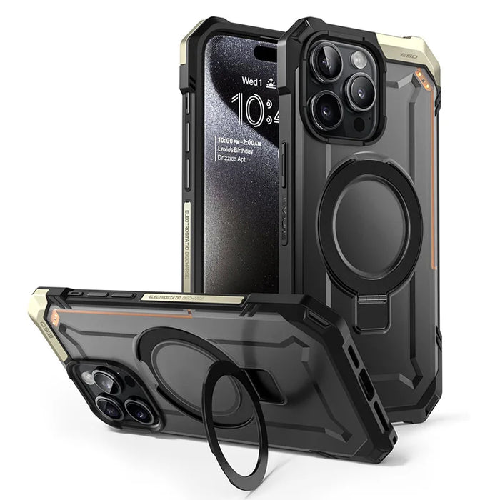 For Iphone 15 Pro Max 6.7 Inch 2023 Ub Grip Anti-Scratch Heavy Duty Rugged Magnetic Phone Case
