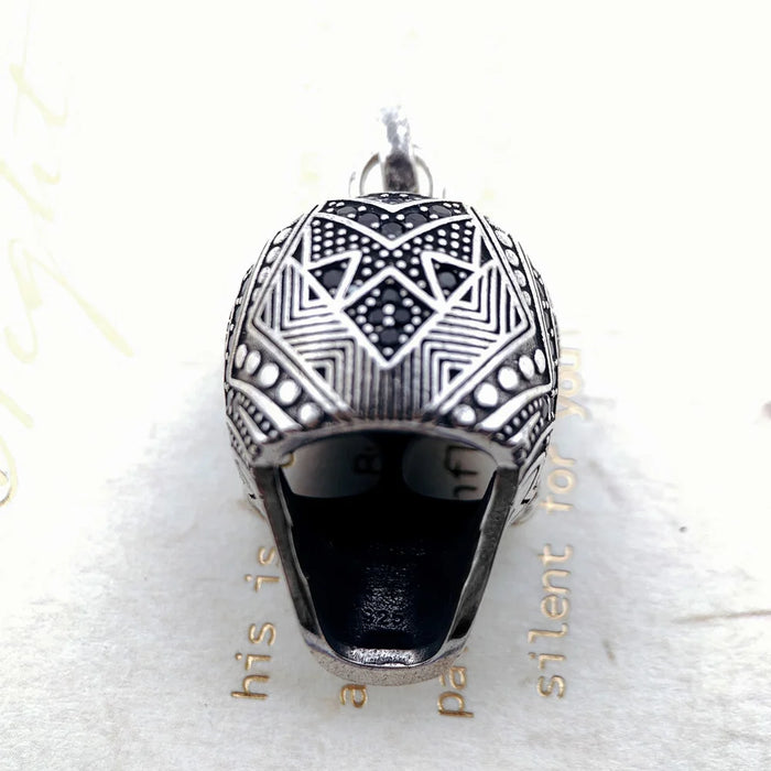 925 Sterling Silver Maori Skull Pendant Ethnic Jewelry For Men & Women