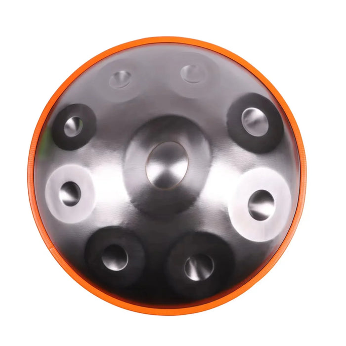 432Hz 10 9 Notes 22 Inch Golden Steel Tongue Handpan Drum For Yoga Meditation