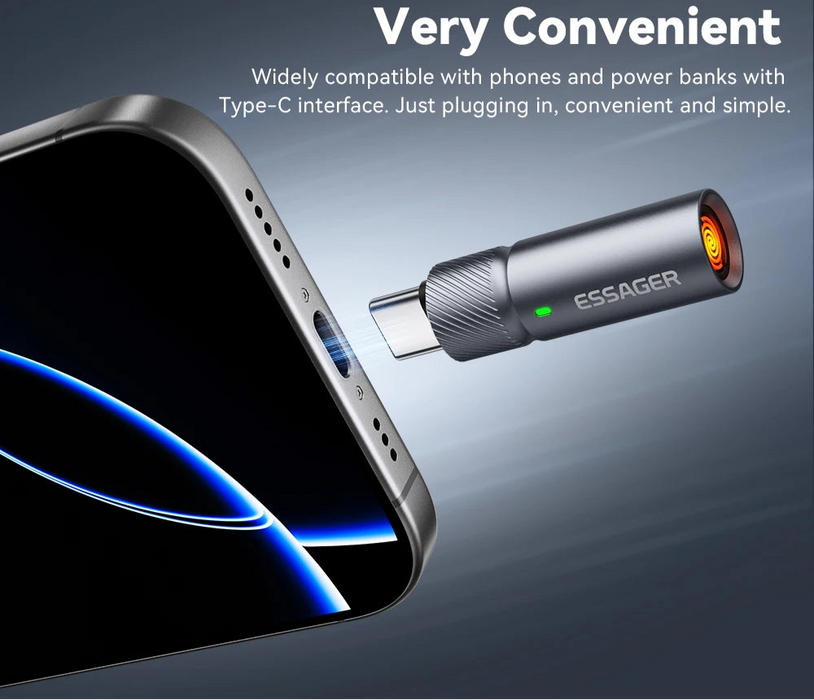 Typec Mini Cigarette Lighter Tungsten Wire Blowing Safety And Energy Saving Without Charging Can Be Carried On The Plane