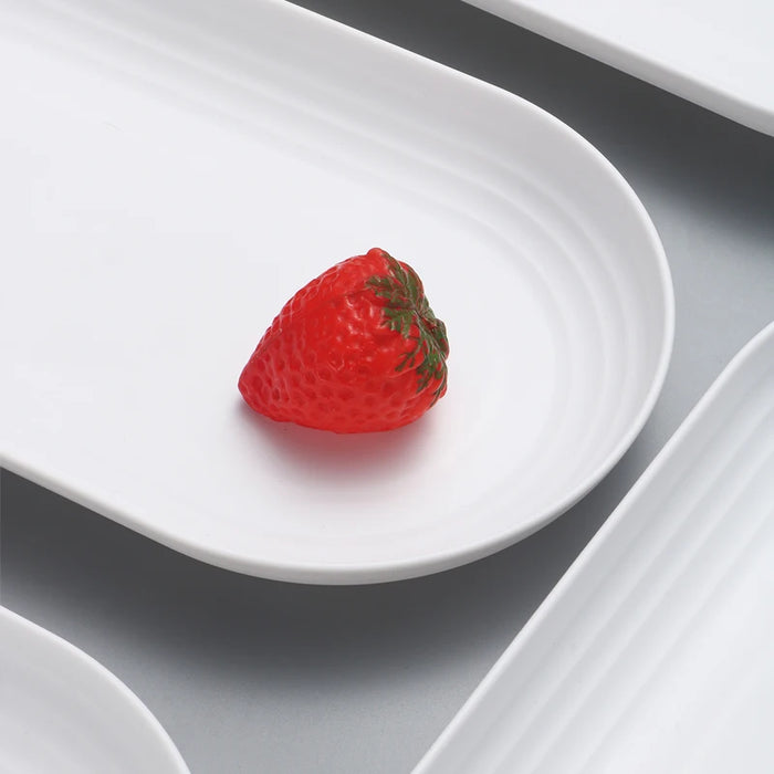 2 / 4 / 6 Piece Reusable Pp Oval Plates For Family Kitchen Picnics